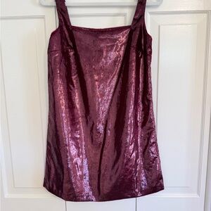 Shimmering Merlot Mini Dress